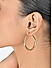 Toniq Casual Gold Plated Latch Back Hoop Earring for Women