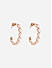 Toniq Casual Silver Plated Pearl Studded Hoop Earrings for Women