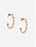 Toniq Casual Silver Plated Pearl Studded Hoop Earrings for Women