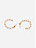 Toniq Casual Silver Plated Pearl Studded Hoop Earrings for Women