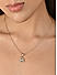 Toniq Gold Plated Floral Cz stone Studded Charm Necklace fro Women 