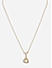 Toniq Gold Plated Floral Cz stone Studded Charm Necklace fro Women 