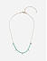 Toniq Gold PlatedTurquoise Blue Statement Beads Choker Necklace for Women 