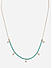 Toniq Gold PlatedTurquoise Blue Statement Beads Choker Necklace for Women 