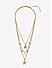 Toniq Gold Shell Star Charms Layered Necklace