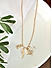 Toniq Gold Plated Star Half Moon Pearl Charm Necklace for Women