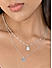 Toniq Silver Silver PlatedGeometric Layered Necklace for Women 