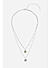 Toniq Silver Silver PlatedGeometric Layered Necklace for Women 