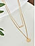 Toniq Gold Plated Geometric Layered Necklace for Women