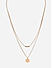 Toniq Gold Plated Geometric Layered Necklace for Women