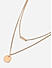 Toniq Gold Plated Geometric Layered Necklace for Women