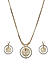 Amavi AD  Stone Enriched Stunning Pendant & Earrings Set For Women