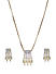 Amavi Stunning AD  Stone Embellished Pendant Set For Women