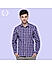 Tyrian Purple Checkered Cotton Shirt