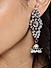 Kundan Silver Plated Floral Jhumka Earring