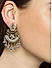 Ghungroo Dual Toned Crescent Chandbali Earring 