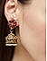 Ruby Gold Plated Floral Jhumka Earring
