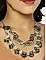 Beads Stones Dual Toned Peacock Layered Necklace