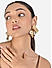 Toniq Golden Molten Square Shape stud earrings for women