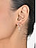 Toniq Golden Asymetric Shape Drop earrings for women