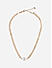 Toniq Golden white single pearl choker necklace for women