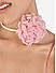Toniq Fabric Pink Flower long string adjustable choker necklace