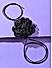 Toniq Fabric Black Flower long string adjustable choker necklace