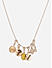 Toniq Gold Plated Set Of 5 Interchangeable Pendant Charm Necklace Chain Jewellery Set for Woman 