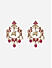 Fida Traditional Gold Plated Holy Cow Drop Earrings with Pink Beads For Women