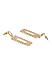 Pearl Gold Plated Contemporary Geometric Drop Earring