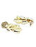 Gold-Toned and Off-White Contemporary Drop Earrings