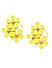 Yellow Gold Plated Floral Drop Earring