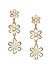 Gold-Toned and White Floral Drop Earrings