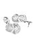 Silver-Toned Oval Drop Earrings
