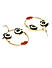 Multicoloured Gold Plated Quirky Drop Earring