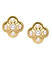 Pearl Gold Plated Textured Stud Earring