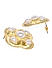 Pearl Gold Plated Textured Stud Earring