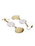 White Pearl Gold Plated Seashell Drop  Earring