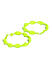 Fluorescent Green Circular Hoop Earrings