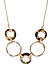 Women Gold-Toned and Brown Ring Necklace