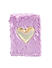 Pretty Purple Fluffy Heart Note Book with Pen Set