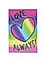 Multicolor Love Always Heart Notebook