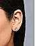 Toniq Luxurious Gold Plated American Diamond Daisy Stud Earring for Women