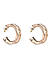 Toniq Stylish Gold Plated Textured Hoop Earring for Women