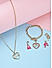 BARBIE™ Limited Edition Pink  & Gold Heart Charm Necklace and Multi Charms Bracelet Combo Set