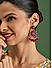 Hot Pink Floral Wedding Chandbalis Earrings For women