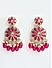 Hot Pink Floral Wedding Chandbalis Earrings For women