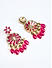 Hot Pink Floral Wedding Chandbalis Earrings For women