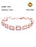 American Diamond Rose Gold Pated Linked Wrapround Bracelet