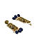 Blue Pearls Stones Gold Plated Antique Drop Earring